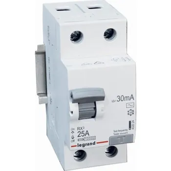 Jistič Legrand Residual Current Circuit Breaker 2P 25A 0.03A Type AC P302 RX3