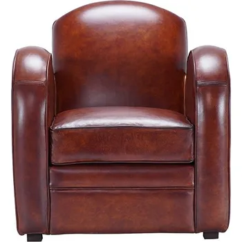 Křeslo Kožené křeslo DT76 Barva nohou: Noir Black, Kůže: Medium Brown