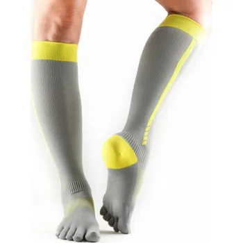 ZOE SPORT kompresní prstové podkolenky Toesox šedá / žlutá L