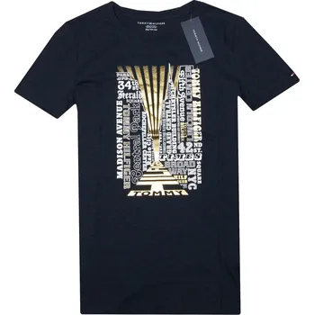 Dámské tričko Tommy Hilfiger dámské tričko s krátkým rukávem Madison Ave tmavě modré