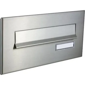 Poštovní schránka DOLS ČD-16 - čelní deska nerezové poštovní schránky k zazdění, se jmenovkou