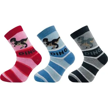 Chlapecké oblečení Dětské ponožky NOVIA froté Dino 30-32 šedá 1 pár