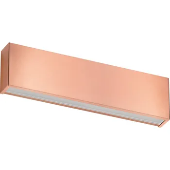 Nástěnné svítidlo Linea Light 9534 Box_W, měděné nástěnné svítidlo se svícením nahoru/dolů, 19W LED 3000K, délka 31,9cm