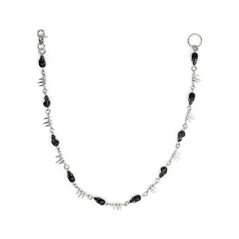 Dámské kalhoty Řetěz na kalhoty s černými lebkami a hroty