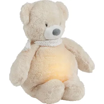 plyšák NATTOU Uspáváček plyšový hudební se světýlkem a senzorem pláče 4v1 Sleepy Bear Grey 0m+