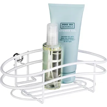 Drátěná police WENKO Nástěnná polička BEZ VRTÁNÍ Classic Plus bílá 8x24x15 cm