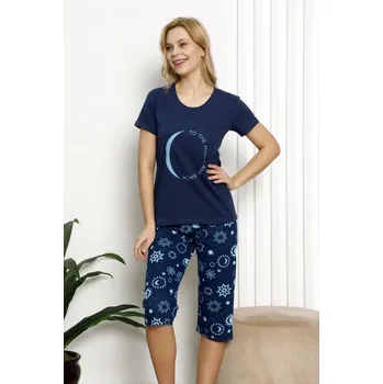 Dámské pyžamo Pyžamo dámské LA PENNA - MOON tmavě modré - L