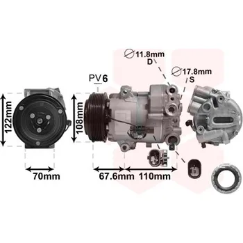 Kompresor klimatizace Kompresor, klimatizace VAN WEZEL 3700K605