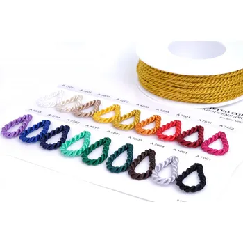 Svatební dekorace Kroucená šnůra atlasová šíře 3,5mm (25m/ks)