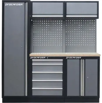 Procarosa® Sestava dílenského nábytku Procarosa PROFI TGBCW-130500 Pracovní deska:: dřevěná