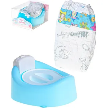 Panenka Nočník s plenou herní set pro panenku miminko na baterie Zvuk plast