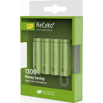 Elektronika 4x rechargeable batteries akumulatorki AA / R6 GP ReCyko 1300 Series Ni-MH 1300mAh