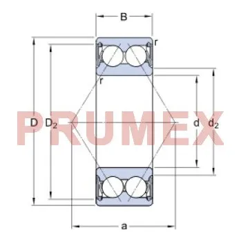 SKF 3307 A-2RS1TN9/C3MT33 kuličkové ložisko s kosoúhlým stykem
