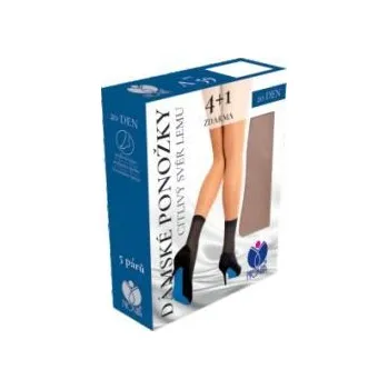 Dámské ponožky Dámské ponožky NOVIA PAD 4+1 párové balení hnědá
