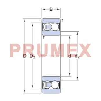 SKF 2309 E-2RS1TN9 naklápěcí kuličkové ložisko