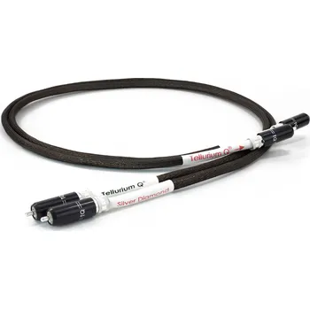 Audio kabel Tellurium Q SILVER DIAMOND RCA CABLE 1m (Vysoce kvalitní RCA kabel, délka 1m)