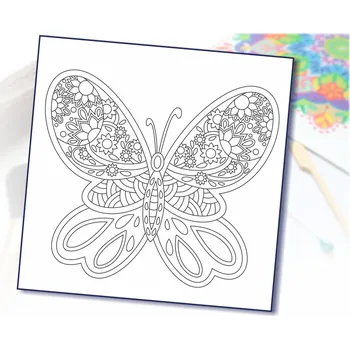 Radost v písku Šablona na pískování mandalový motýl Varianta: 420 x 420 mm