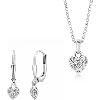 Souprava šperků SOFIA zlatý set "Třpytivé srdce" SJ225298.410+SJ226126.410