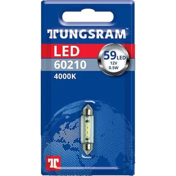 Povinná bezpečnostní výbava LED autožárovka - 12V 0,5W SV8.5-8 4000K Tungsram