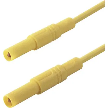 Měřicí kabel SKS Hirschmann MLS SIL GG 200/1 bezpečnostní měřicí kabely lamelová zástrčka 4 mm lamelová zástrčka 4 mm 2.00 m žlutá 1 ks