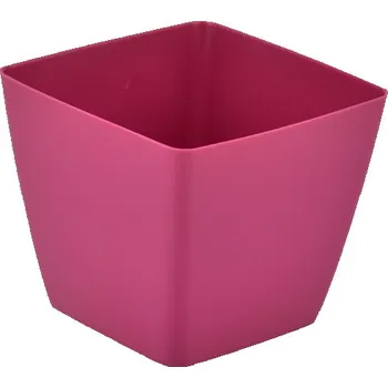 Květináč čtyřhran 8x8 cm amarant (135875 008 kwadrat DK08 amarant obal)