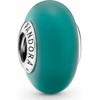 Dětské navlékací korálky PANDORA korálek Matné zelené Murano sklo 799555C00