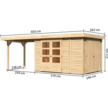 Zahradní domek Dřevěný zahradní domek RETOLA 4 Lanitplast