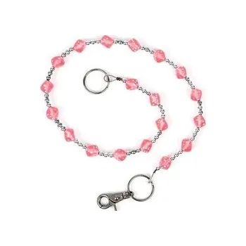 Dámské kalhoty Řetěz na kalhoty s průhlednými růžovými kostkami