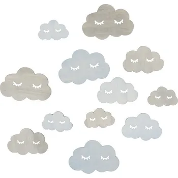 Obláčky dřevěné mix velikostí, 12 ks v sáčku 7495