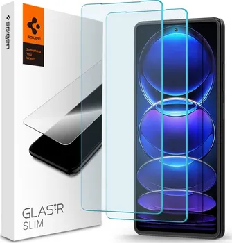 Spigen Glass tR Slim 2 Pack ochranné sklo pro Xiaomi Redmi Note 12 Pro 5G/12 Pro Plus 5G/Poco X5 Pro 5G čiré