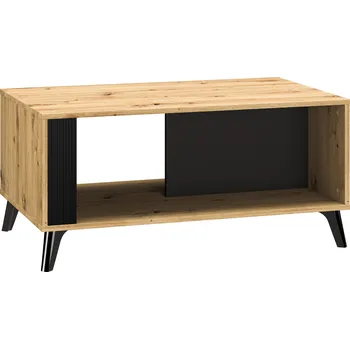 Konferenční stolek Konferenční stolek dub artisan/MDF černý lesk/černý mat ELIZABETH 07