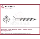 P 6x 80 Univerzální vrut se zápustnou hlavou a drážkou TORX, s částečným závitem