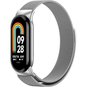 Příslušenství k chytrým hodinkám eses Milánský tah pro Xiaomi Smart Band 8, 9 a 10 - Stříbrný