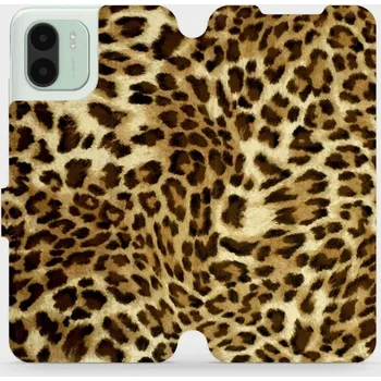 Pouzdro na mobilní telefon Flipové pouzdro Mobiwear - Xiaomi Redmi A2 - VA33P Leopardí vzor (Knížkové flip pouzdro, obal, kryt na mobil Xiaomi Redmi A2 - VA33P Leopardí vzor, materiál Umělá kůže + TPU - ochrana 360°, stojánek, silikonová vanička, magnetické zavírání)