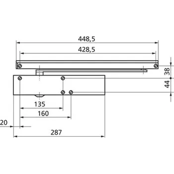 Příslušenství k oknu Dveřní zavírač GEZE TS 5000 L, velikost 2-6, antracit RAL7016