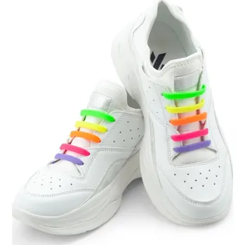 Kšandy CatMotion silikonové tkaničky do bot, 16 ks neon zelené