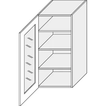 Koupelnový nábytek ArtExt Vrchní kuchyňská skříňka Napoli W4S / 40 POVRCHOVÁ ÚPRAVA DVÍŘEK: MAT, BAREVNÉ PROVEDENÍ KORPUSU: LAVA