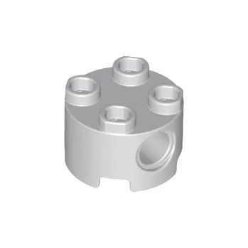 Hračka 17485 Light Bluish Gray Brick, Round 2 x 2 with Pin Holes (Světle modrošedá cihla, kulatá 2 x 2 s otvory pro kolíky)