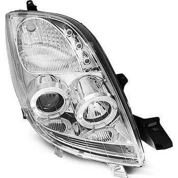 Přední světlomet TUNING-TEC Přední světla Toyota Yaris 06-09 Angel Eyes - chrom