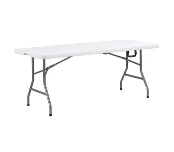 Zahradní stůl TENTino Skládací stůl půlený 152 x 76 cm bílý