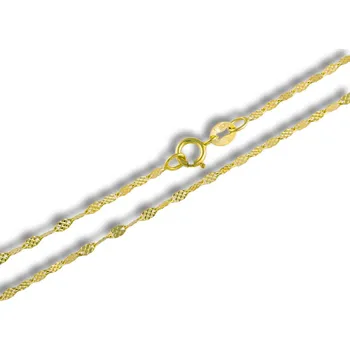 Řetízek GEMMAX Atraktivní zlatý řetízek Zrcátka – šířka 1,5 mm, délka 45 cm – zlatý šperk ryzosti 585/1000 v Dárkovém balení s Certifikátem GUCYN-45-98221