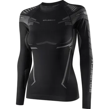 Dámské funkční triko Brubeck Dry černá/grafitová vel. L