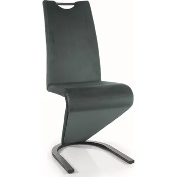 Jídelní židle Jídelní židle černá matná/zelená H-090 VELVET