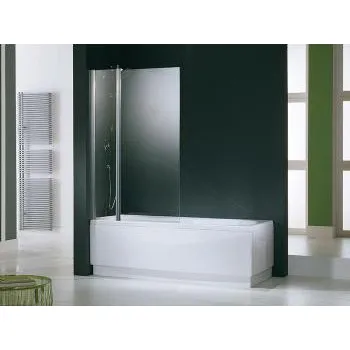 Vanová zástěna Novellini Aurora 2 Vanová zástěna 98x150 cm, otevírací, Chrom / Transparent, VZA2AU98