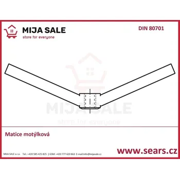 Matice DIN 80701 - M12 - A2 nerez - Matice motýlková