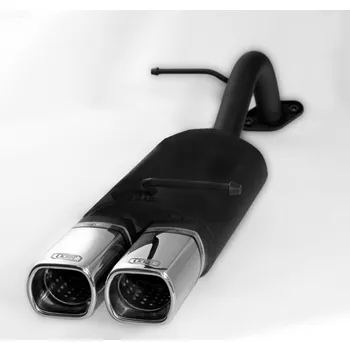 Zadní díl výfuku ULTER SPORT Sportovní výfuk TOYOTA Yaris I 1999-2005, 2x koncovka obdélníková 80×65mm Vyberte motor: 1,0i 50kW HATCHBACK