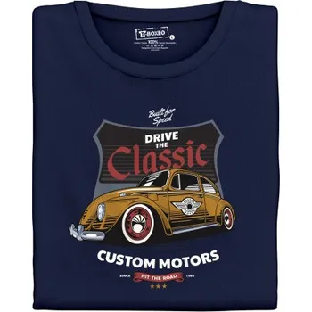 Pánské tričko Pánské tričko s potiskem “Ride the Classic, oranžové auto"