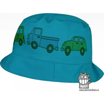 Klobouk Bavlněný letní klobouk Dráče - Mallorca 07, tyrkysová, auta Barva: Tyrkysová, Velikost: 54-56