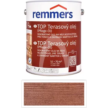 Olej na dřevo Terasový olej Remmers TOP na bázi rozpouštědel – rezavě hnědá Objem: 2.5 l