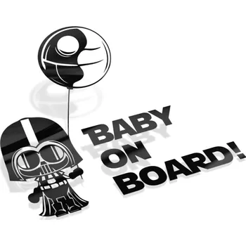 Samolepicí dekorace na vozidlo Samolepka Baby on board star wars - 12x11,4